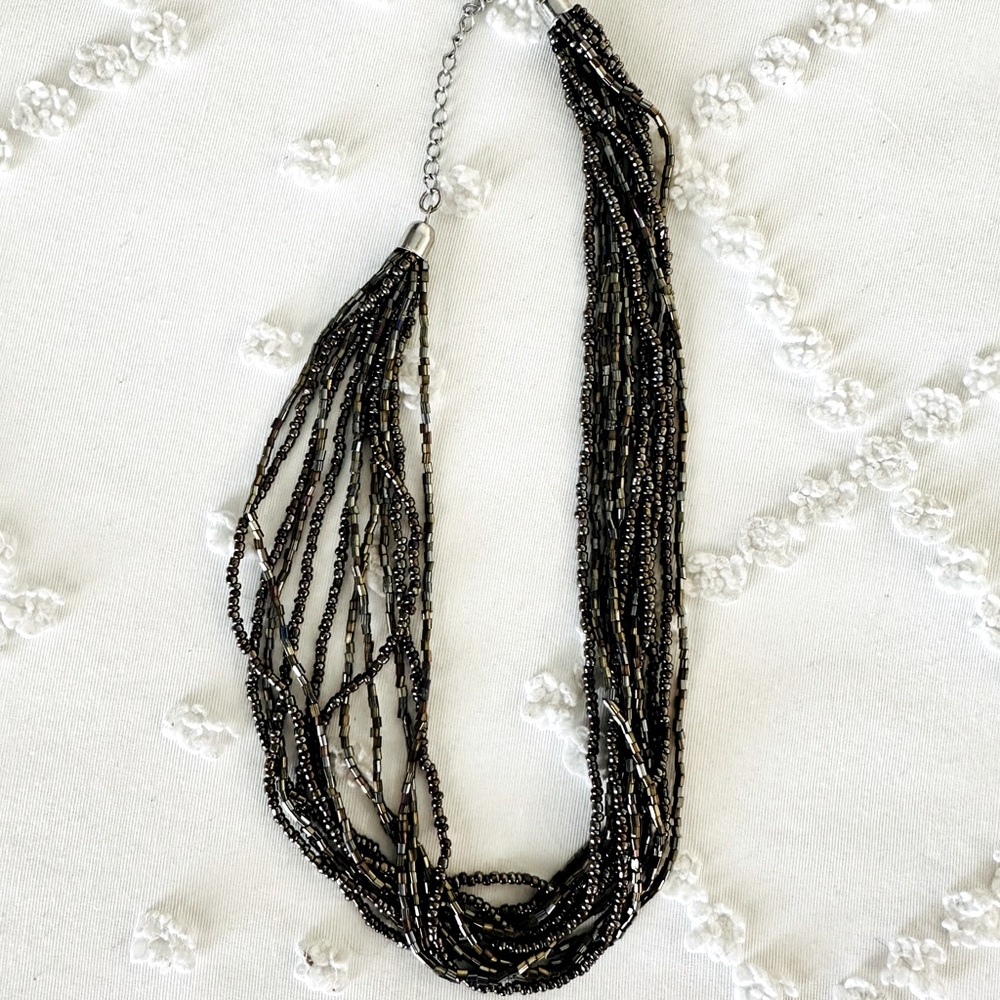 Black beaded necklace